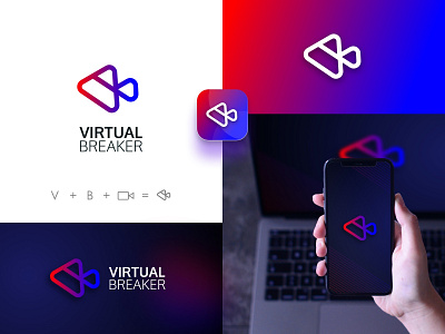 Virtual Breaker Logo app design branding illustration logo logo design logodesign logotype ui design user interface vector virtual virtual assistant virtual assistant services virtual reality