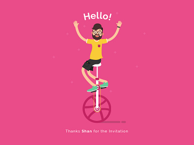 Dribbble Shot debut first shot hello dribbble illustration me in character