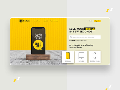 Rebox - Website Landing Page landing page user experience user interface design webdesign website design