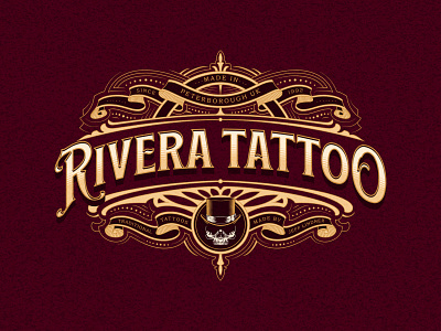 Kittl – Ornate Tattoo Logo Design branding design graphic design illustration logo ornate retro tattoo template vector victorian vintage