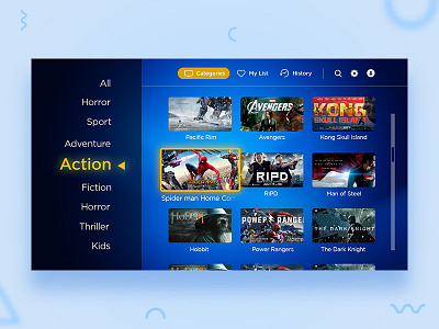 Smart TV Movie App app movies tv ui ux