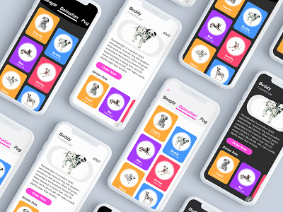 A pet app android app design inteface ios iphonex pet puppies ui user ux
