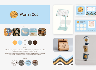 Warm Cat the coffee house identity branding design graphic design logo polygraphy