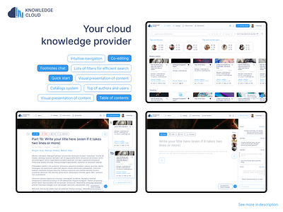 Knowledge cloud redesign design graphic design redesidn ui ux web web application