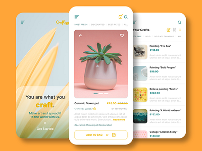 Craftapp - An exploration app mobile ui ux