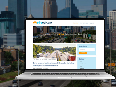 Web Development solutions for Courier Delivery Platform app branding cbdriver graphic design logo solvios ui ux