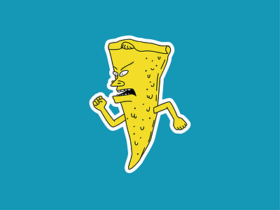 Beavis the slice badpie beavis beavisandbutthead design fastfood food graphic design illustration mtv pizza slice sticker