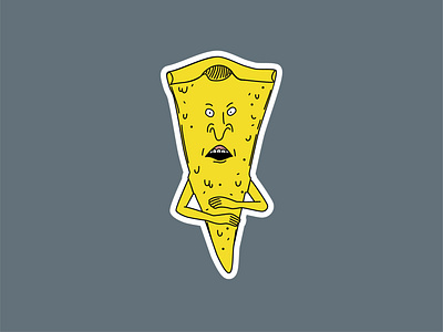 Butthead the slice badpie beavisandbutthead butthead fastfood food graphic design illustration mtv pizza slice sticker