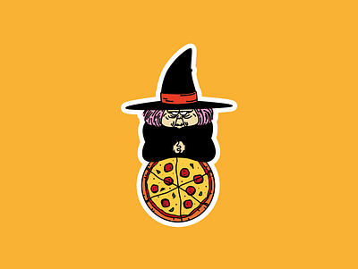 Baba Full Pie baba badpie dragonball fastfood food graphic design illustration pepperoni pizza sticker uranai