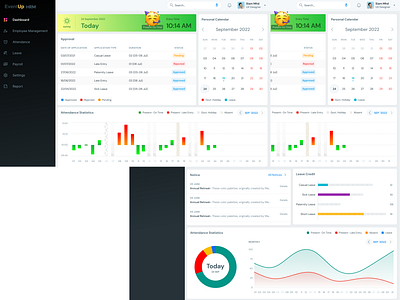 EventUp HRM Admin Pannel design ui ux