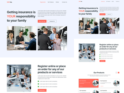 Insurance Company Landing Page <a href="https://www.freepik.com/ design ui ux