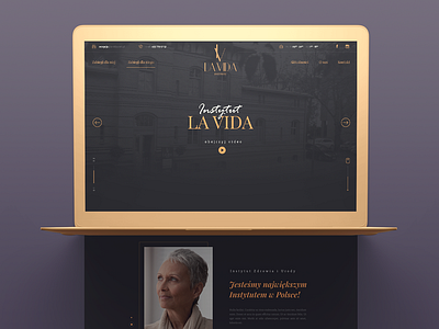 Beauty Institute dark gold layout ui ui ux ux design