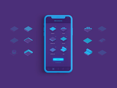 Flora App icon icons isometric ui ui ux ux ux design