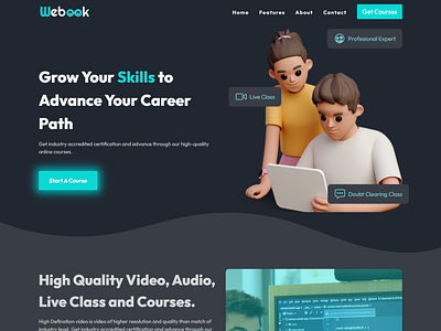 Webook Online Education Website UI design