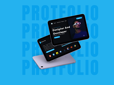 Personal Protfolio website UI design card card ui design illustration protfolio protfolio web ui web design