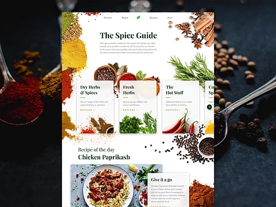 The Spice Guide Website design type typography ui ux web website