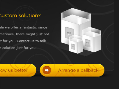 That's what she said! black button call to action gotham rounded gray header