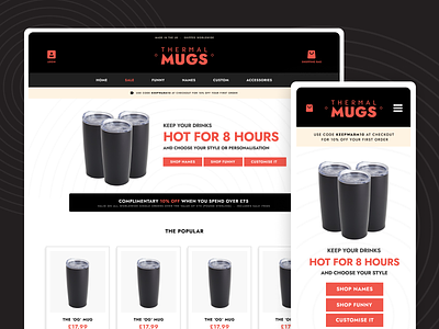 Hot Coffee branding design ecommerce for hire logo theme ui web webdesign website wordpress