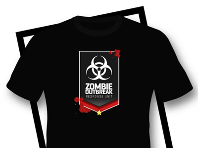 Zombie Outbreak design icon t shirt tee zombie