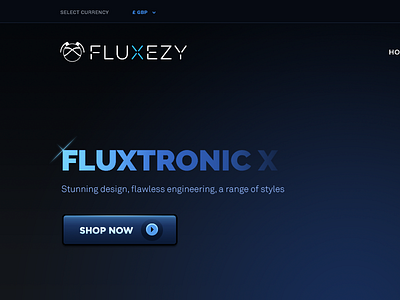 Fluxezy.com - Shopify Theme blue fluxezy lighters shopify theme ui web design