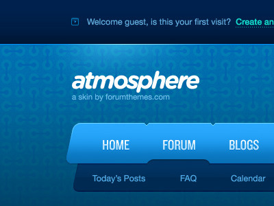 Atmos vB4 blue forum interface navigation theme ui vbulletin