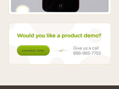 Would you like a demo? background button call to action pattern serif ui