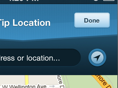 Location Finder app ios ui