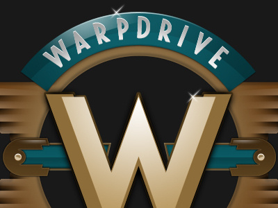 Warpdrive badge illustration logo sketch