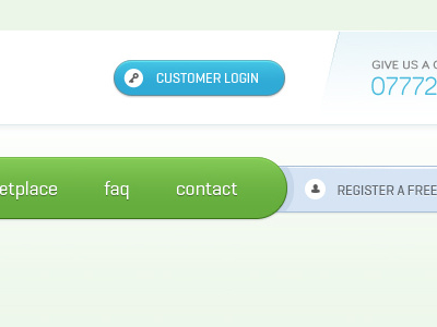 Customer? Login button cta glyph navigation