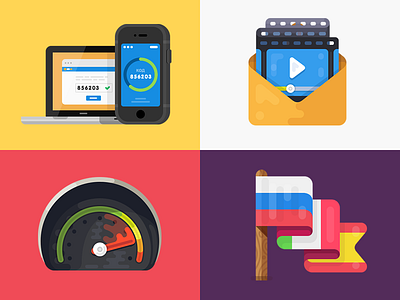 Unified Illustration/Icon Set, part 2 flag icon icons illustrations language media phone security speed video