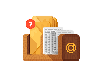 Unread Mail Illustration/Icon email icon icons illustrations mail notifications shelf unread