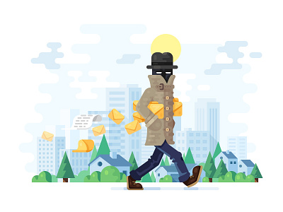 Tutorial Illustration, part 1 illustration illustrations security thief walking