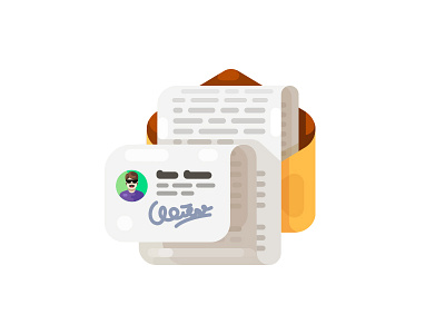 Signature Illustration/Icon email icon illustration letter signature