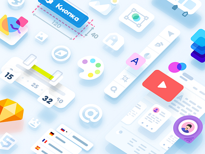 Mail.Ru Group Paradigm Design System button component control design system guidelines illustration input library pattern slider style guide ui kit
