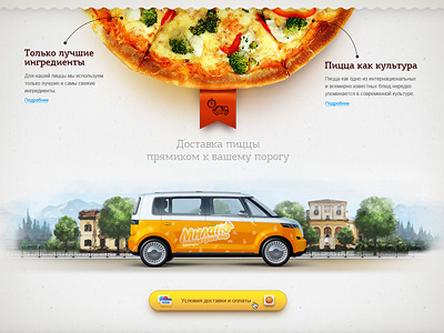 Milano design icons illustrations pizza web
