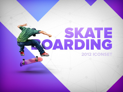 SKATEBOARDING / icon board design icon set icons numicor skate skateboard sport