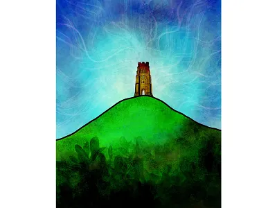 Glastonbury Tor Illustration glastonbury tor illustration ipad procreate