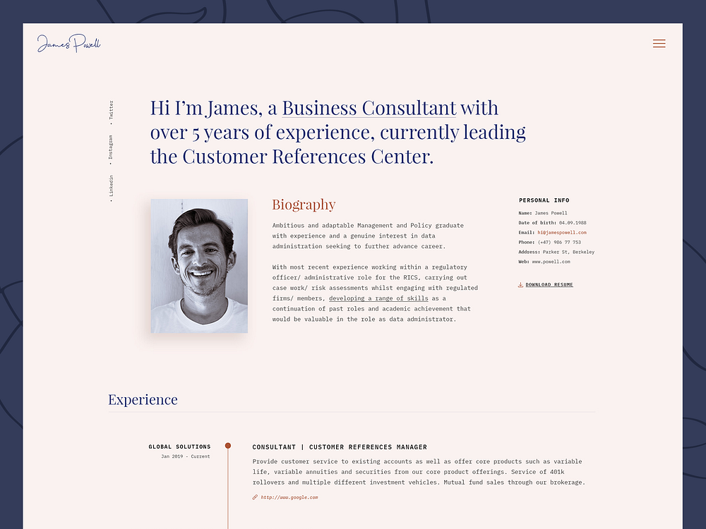 Biography designs, themes, templates and downloadable graphic elements ...