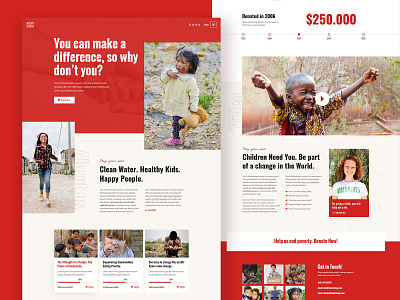 RightCause - Charity and Donation Theme bold charity colorful creative donations fundraising landing modern red theme ui ux web wordpress