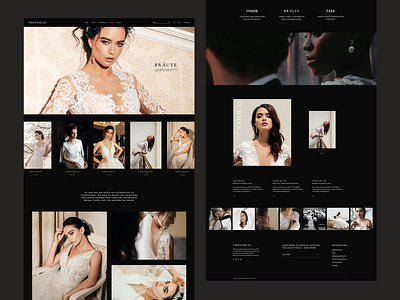 Trousseau - Bridal Shop WordPress Theme blog boutique bridal store clean dark landing page layouts minimal modern shop theme ui ux wedding wordpress