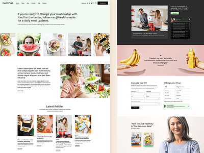 HealthFirst - Nutrition and Recipes Theme clean design health landing landing page modern podcasts theme ui ux wordpress