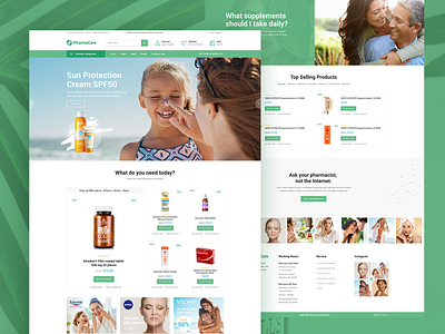 PharmaCare - Pharmacy and Medical Store apothecary clean cosmetics drugs equipment landing page medical minimal modern pharmacy products store theme wordpress