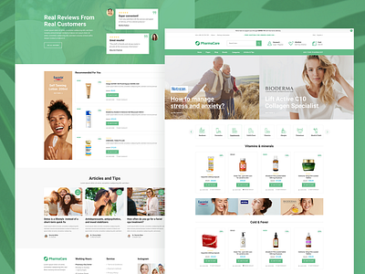 PharmaCare - Pharmacy and Medical Store apothecary clean cosmetics drugstore equipment landing page layout medical modern pharmacy shop store theme ui ux