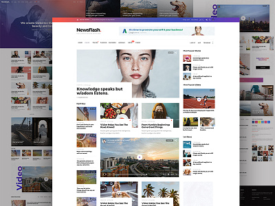 Newsflash colorful creative fresh magazine mikado themes modern news theme wordpress