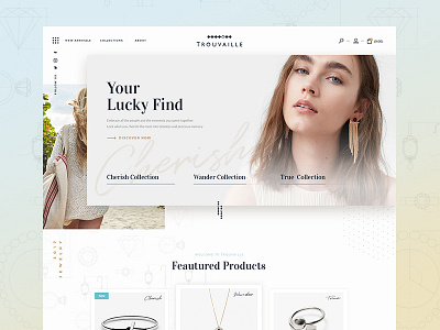 Trouvaille Jewelry Store design jewelry landing shop ui ux web