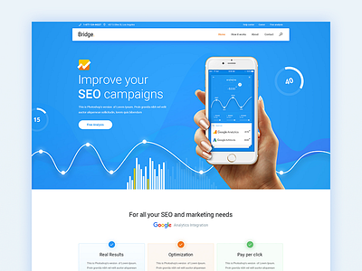 SEO Agency agency bridge clean design marketing modern seo theme ui ux web wordpress