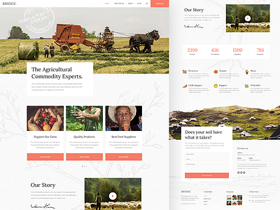 Agriculture agriculture bridge clean design modern theme ui ux web wordpress