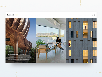 Kastell Property Theme architecture clean design minimal modern property ui ux web