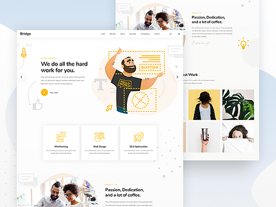 Web Agency agency clean creative design landing page modern startup ui ux web