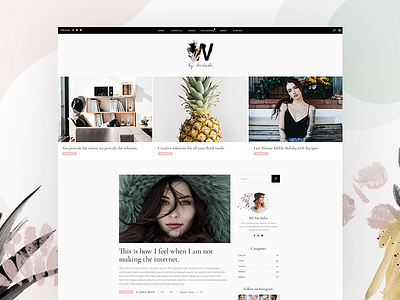 Blog blog clean design landing page minimal modern news ui ux web